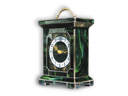 Desk Clock Malachite