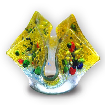 Candle holder Yellow flower, Ref. L022