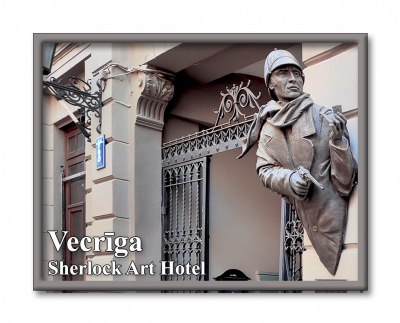 Riga Sherlock Holmes bas-relief 4011M