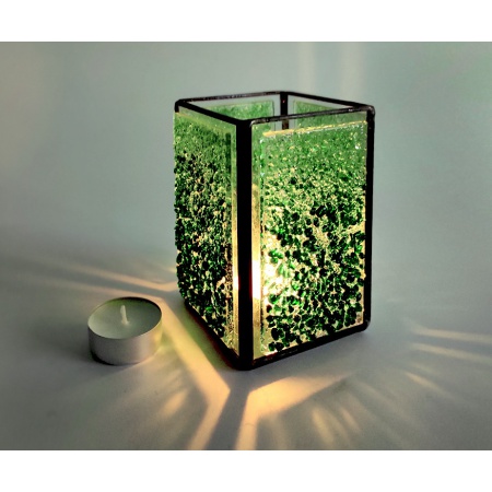 Desk stained glass Lamp Green