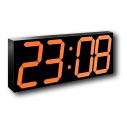 Digitālais sienas pulkstenis H150 ar ciparu augstumu 150 mm oranžā krāsā