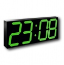 Digitālais sienas pulkstenis ar temperatūras attelošanas funkciju. Zaļas LED. Ref. H150