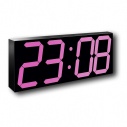 Digitālais sienas pulkstenis H150 ar ciparu augstumu 150 mm violetā krāsā