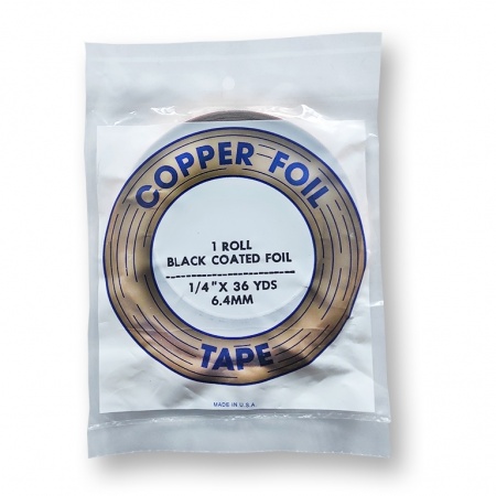 Copper foil 6.4 mm with black layer, Ref.0526
