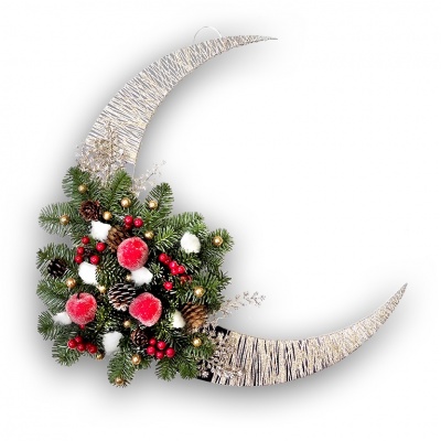 Ziemassvētku kompozīcija Mēness, D40 cm, Ref. 2335