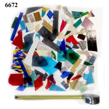 Pieces of colored glass, Ref. 6672