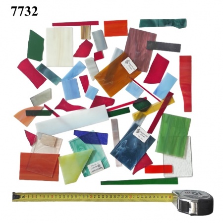 Pieces of colored glass, Ref. 7732