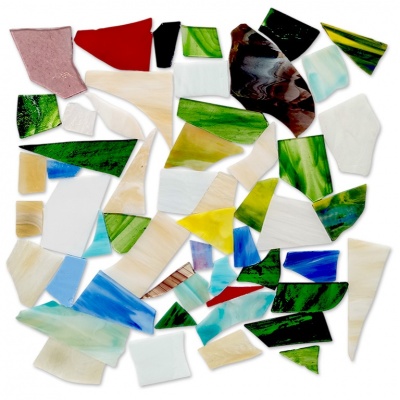 Pieces of colored glass, Ref. 7754