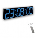 Digitālais sienas pulkstenis hronometrs ar temperatūras attelošanas funkciju. Zilas LED. Ref. H150CHR