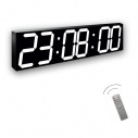 Digitālais sienas pulkstenis hronometrs ar temperatūras attelošanas funkciju. Baltas LED. Ref. H150CHR