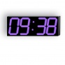 Digitālais sienas pulkstenis ar ciparu augstumu 150 mm. LED violetā krāsa.